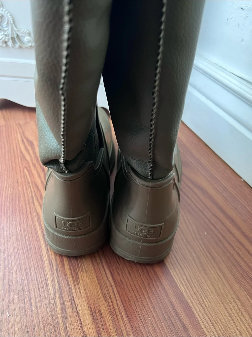 UGG Raincloud Tall Waterproof Rain Boot in Burnt Olive